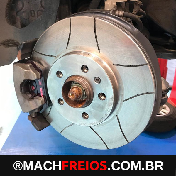 Disco de freio esportivo frisado e perfurado